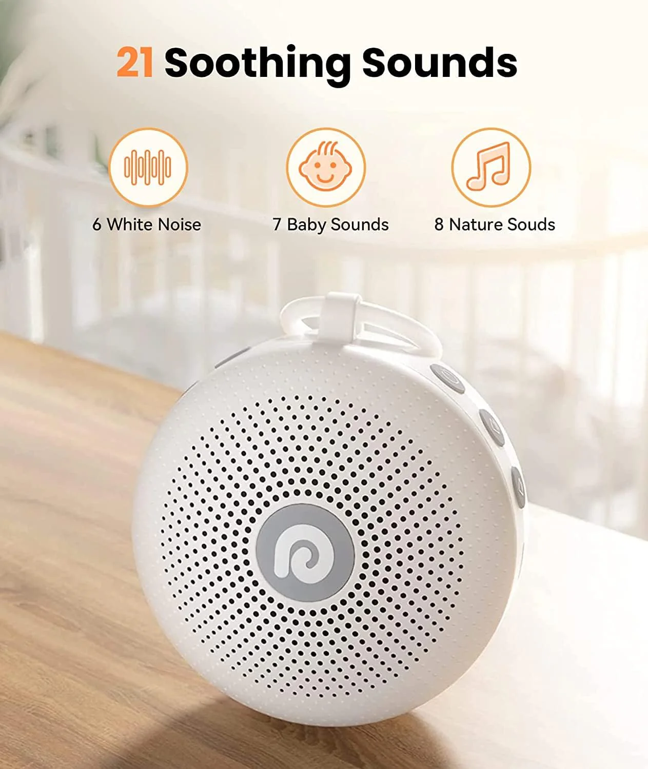 Dreamegg White Noise Machine - Portable Sound Machine for Baby Adult - Image 3