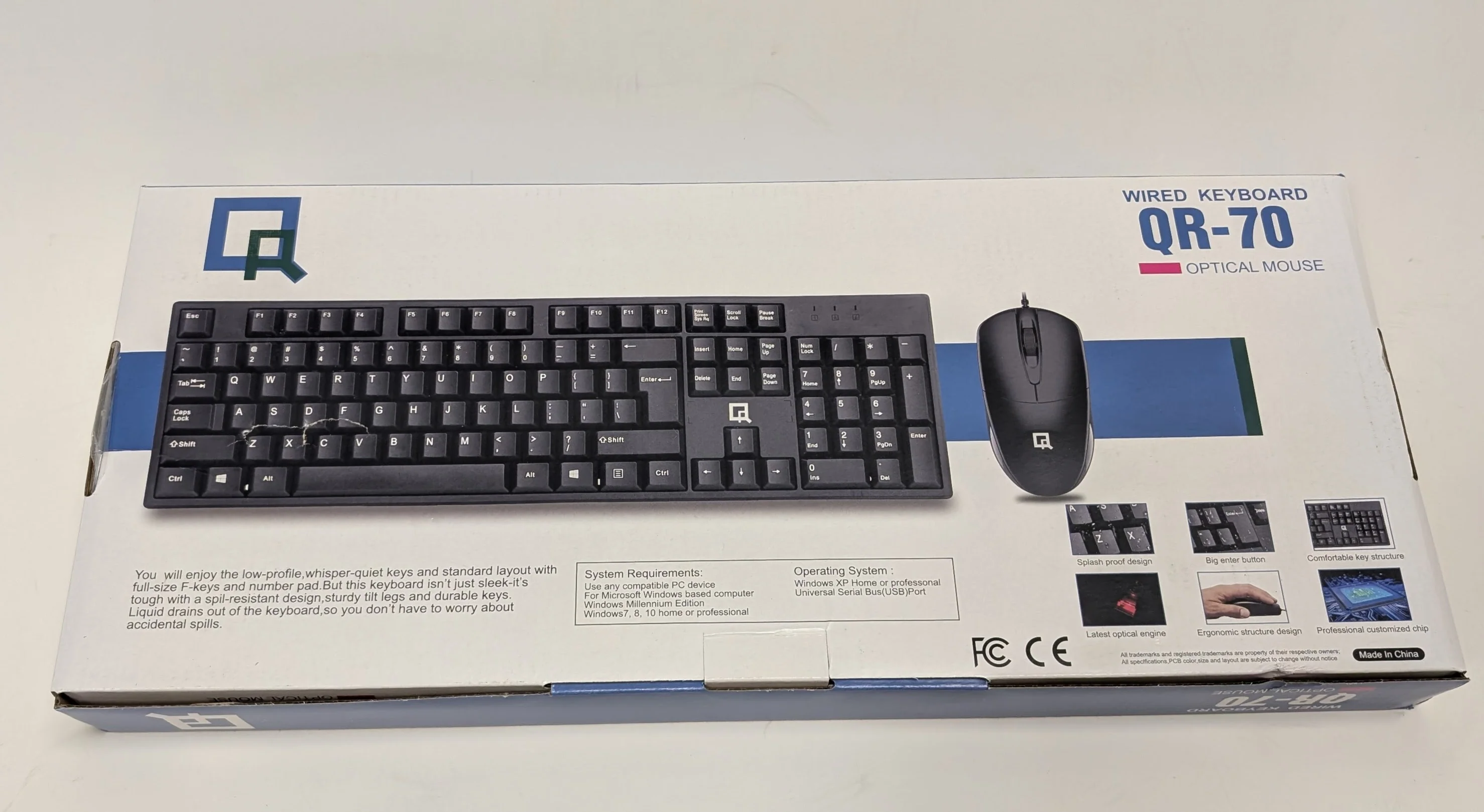 QR-70 Wired Keyboard and Optical Mouse Bundle - Image 2