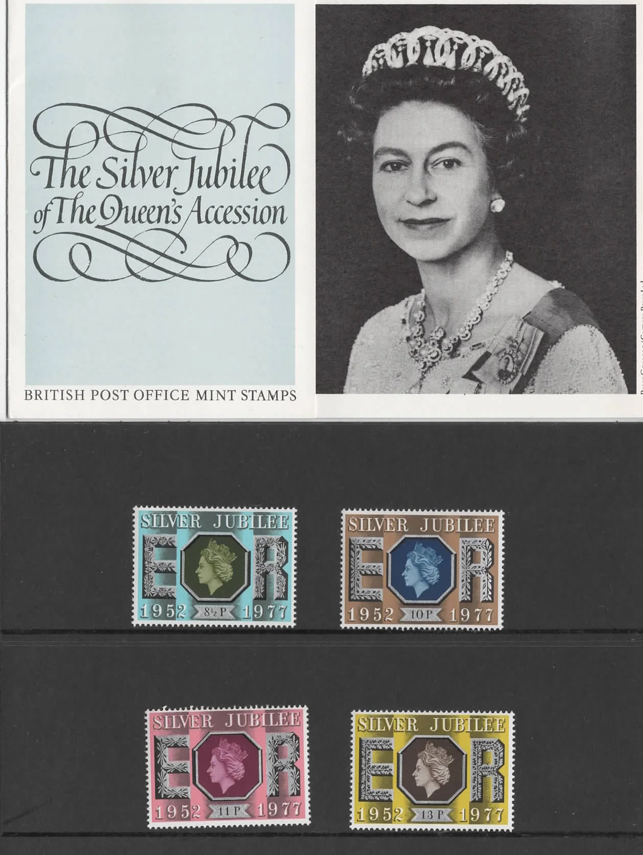 Silver Jubilee of the Queen's Accession British Post Office Mint Stamps
