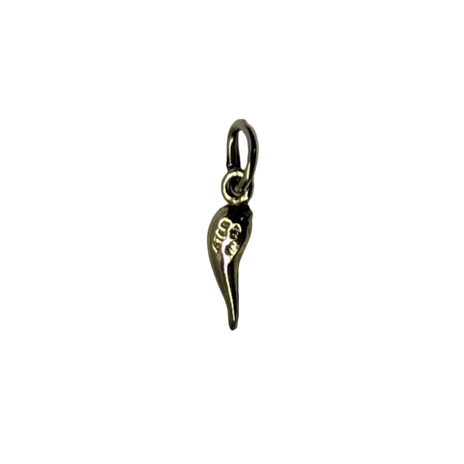 Sterling Silver Small Italian Horn Charm - Image 2