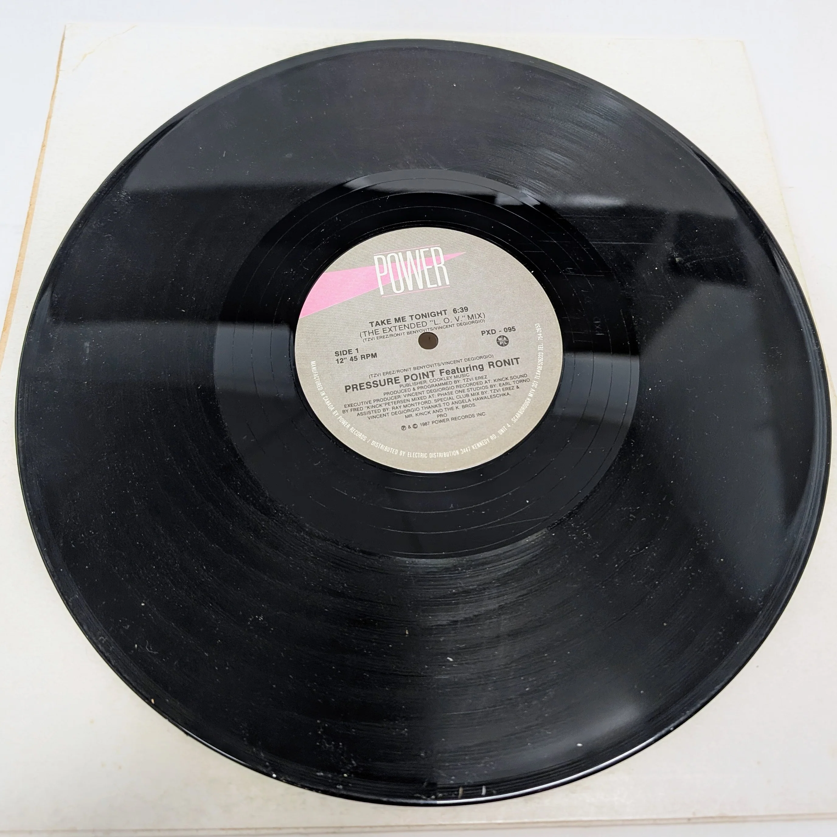 Take Me Tonight (the Novox Mix - Instrumental) by Ken Laszlo, no original sleeve, Vinyl LP - Image 2