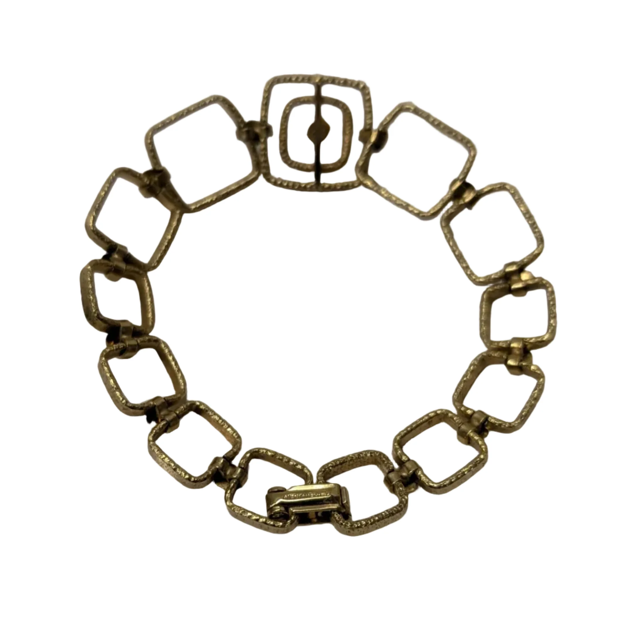 Vintage Amerikaner A*D Gold Colour & Pearl Accent Bracelet - Image 3