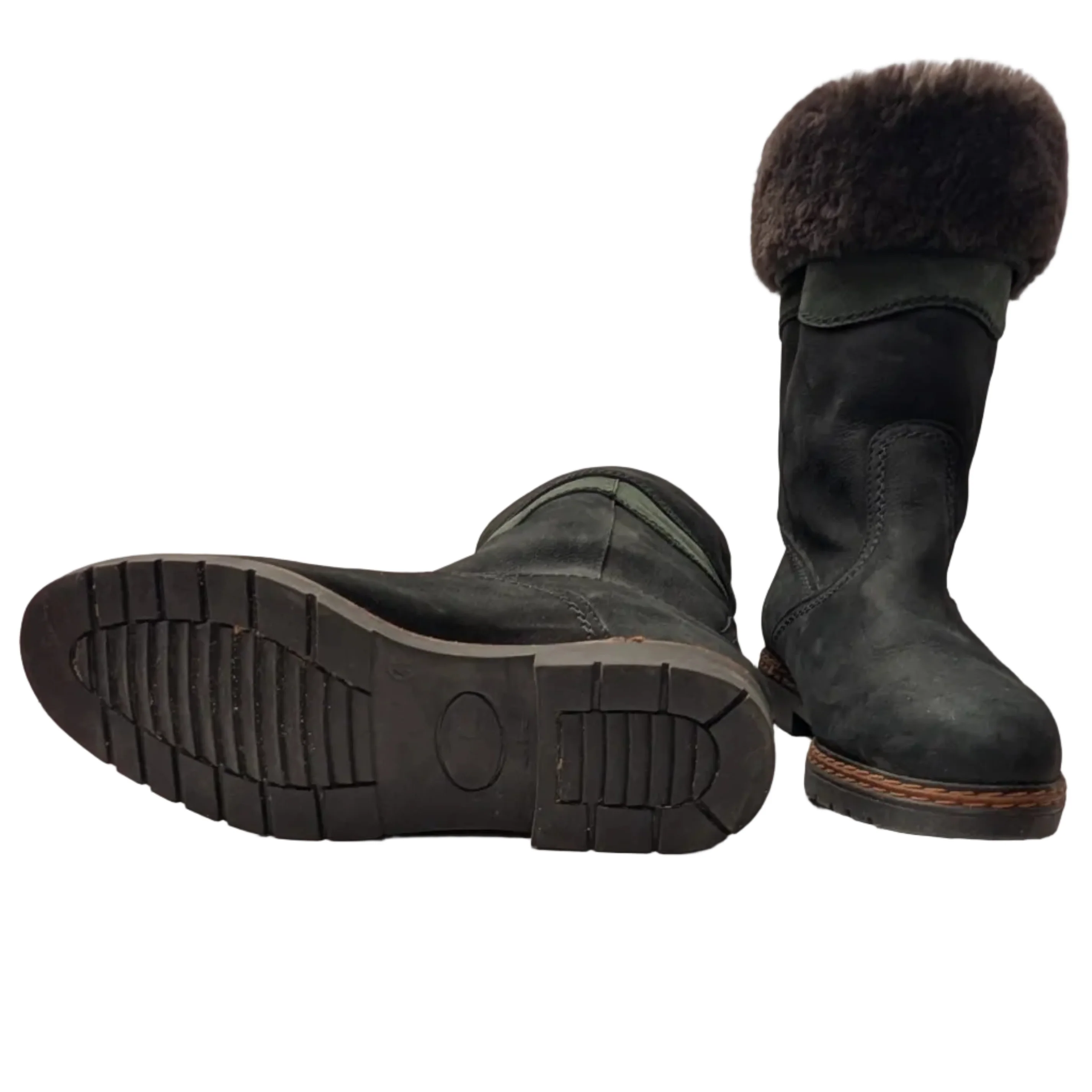 Vintage Anfibio Shearling Winter Boots - Women's Size 41 - Image 2