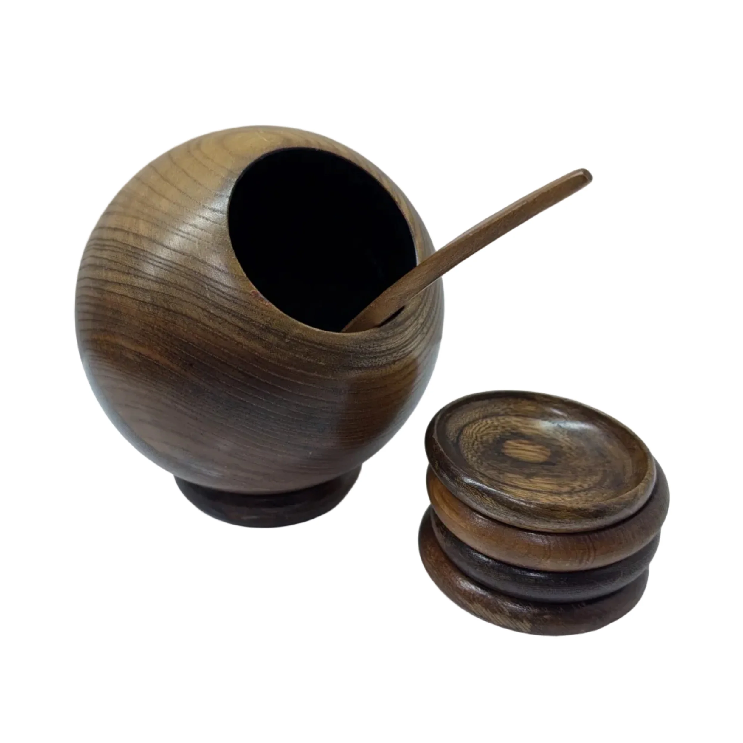 Vintage MCM Wooden Serving Set - Image 2